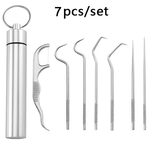Toothpicks Pocket - Conjunto De Palito De Dente De Aço Inoxidável