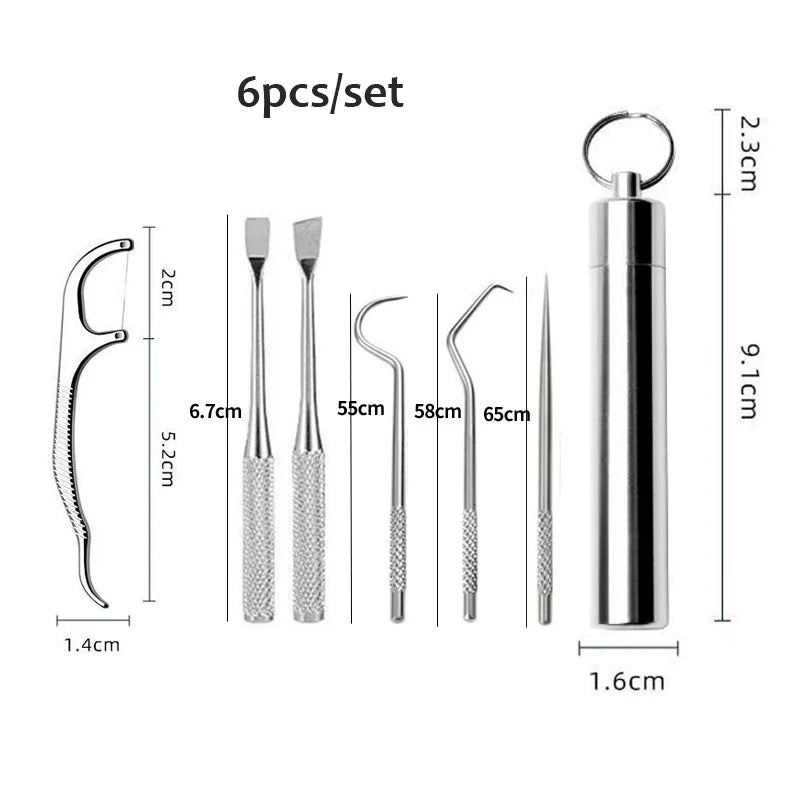 Toothpicks Pocket - Conjunto De Palito De Dente De Aço Inoxidável