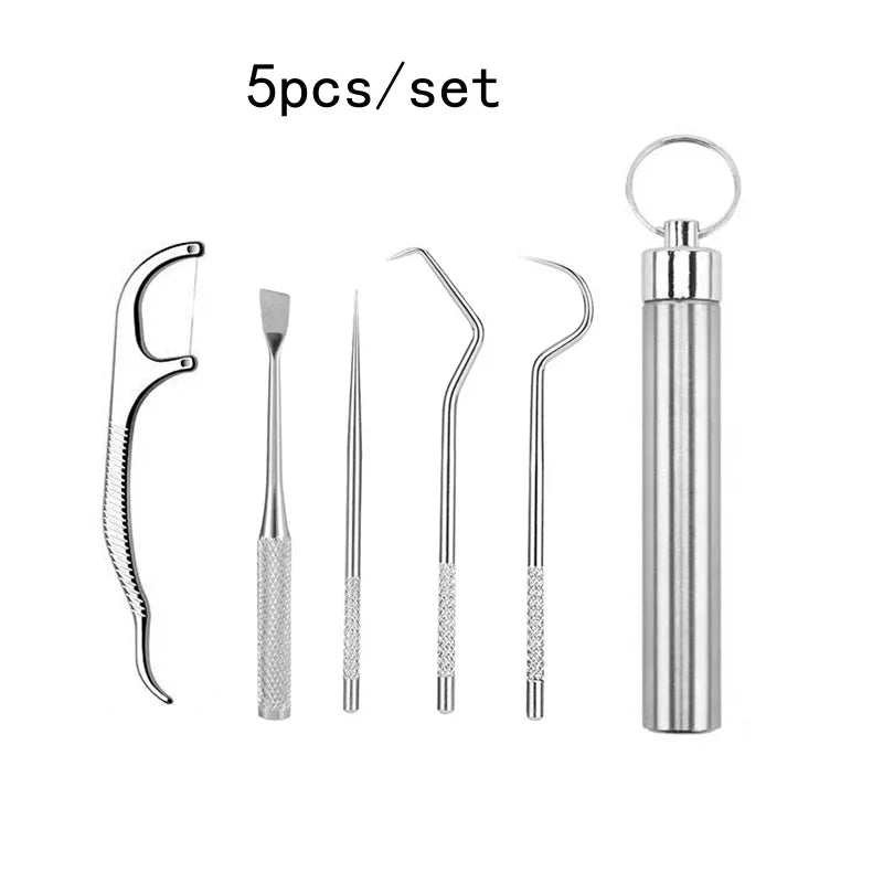 Toothpicks Pocket - Conjunto De Palito De Dente De Aço Inoxidável