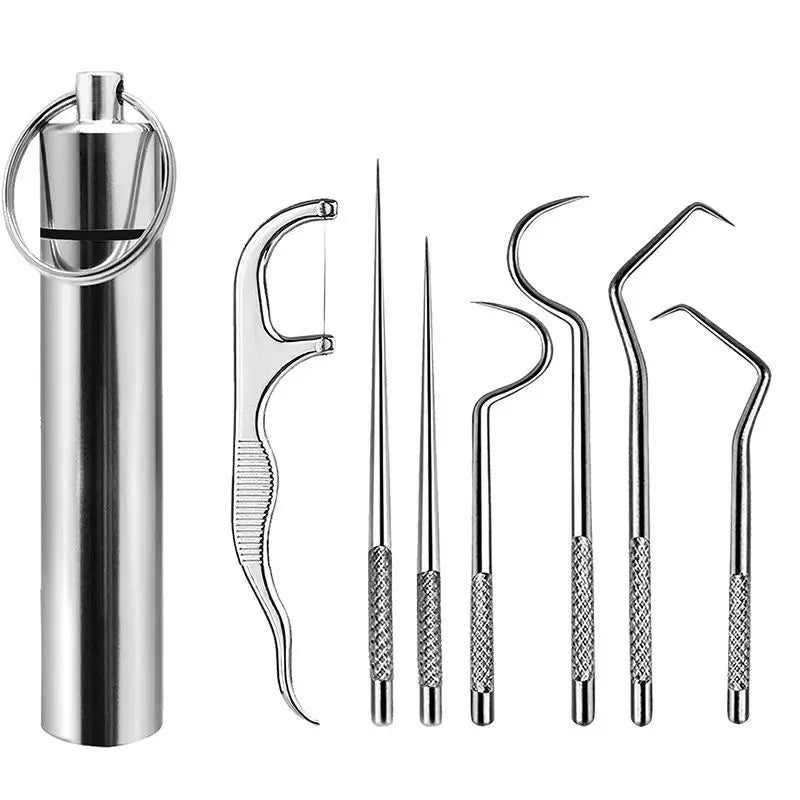 Toothpicks Pocket - Conjunto De Palito De Dente De Aço Inoxidável