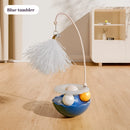 Copo Interativo - Brinquedo P/ Gatos Com Penas E Sino